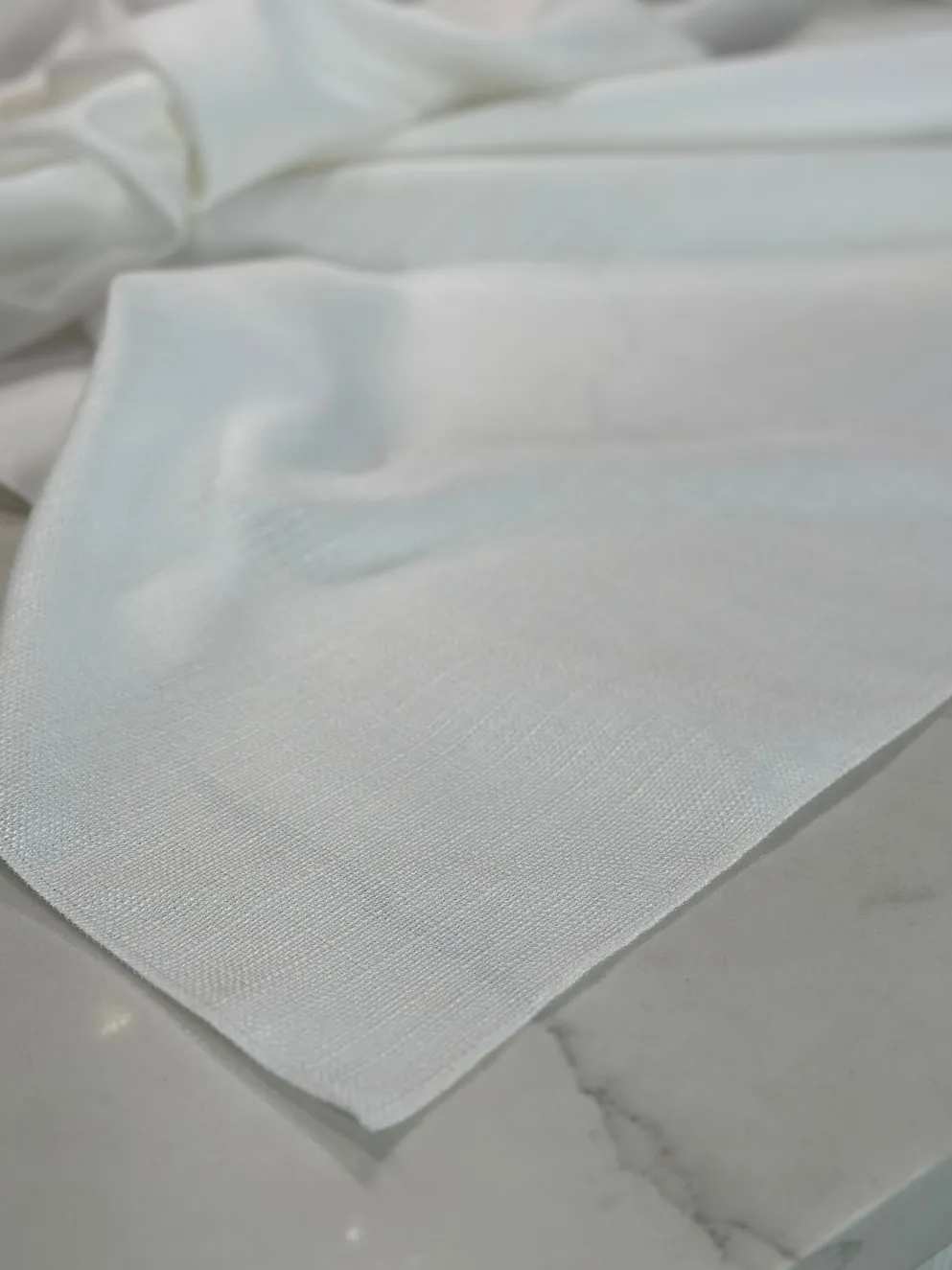 Rustic Linen Table Linen in White