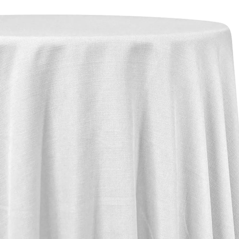 Rustic Linen Table Linen in White