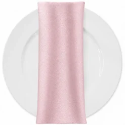 Rustic Linen Table Napkin in Lt Pink