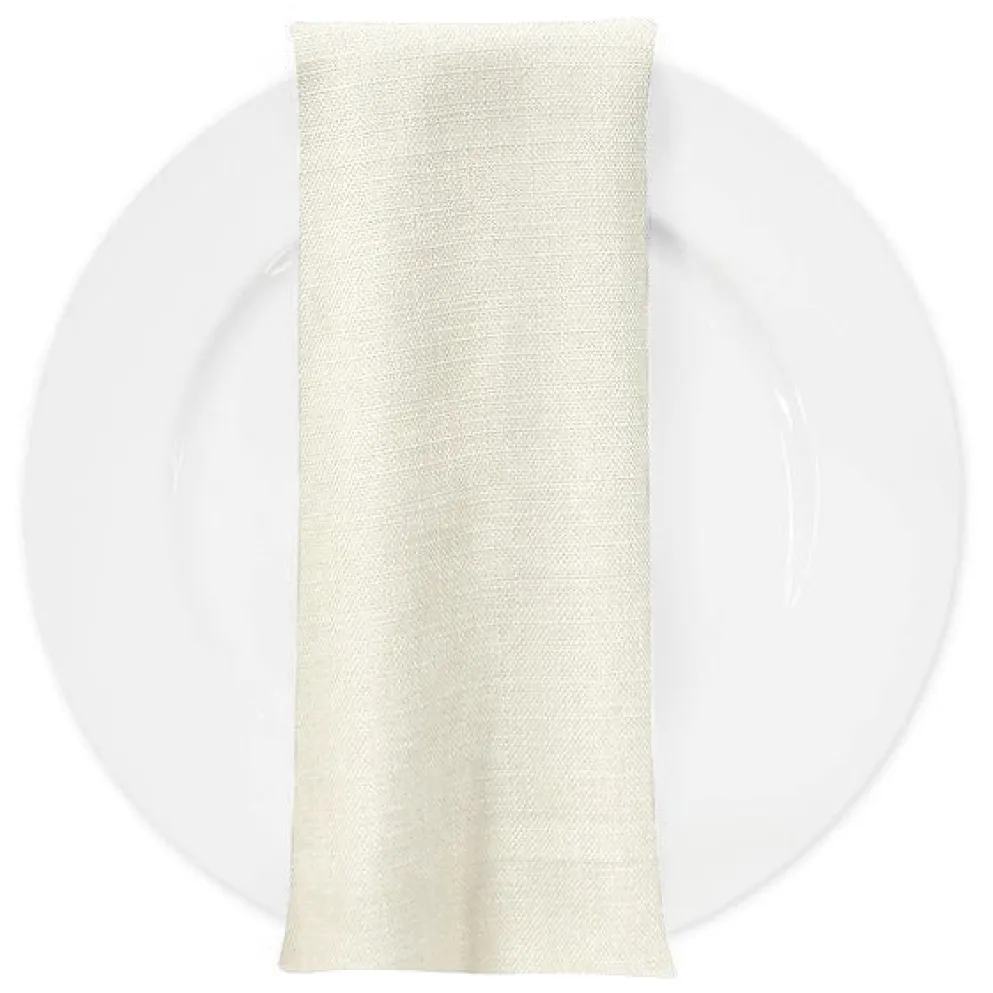 Rustic Linen Table Napkin in Off White