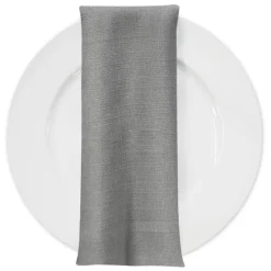 Rustic Linen Table Napkin in Silver