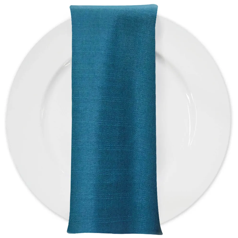 Rustic Linen Table Napkin in Teal