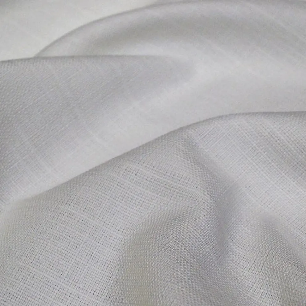 Rustic Linen Table Runner in White