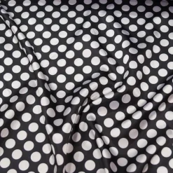 Satin Polka Dot Table Runner in White and Black