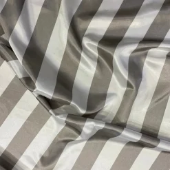 2" Satin Stripe Table Linen in White and Silver