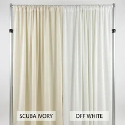 Scuba (Wrinkle-Free) Drapery Panel in Off White