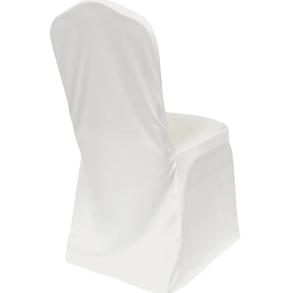 Scuba (Wrinkle-Free) Fitted Banquet Chair Cover in Off White