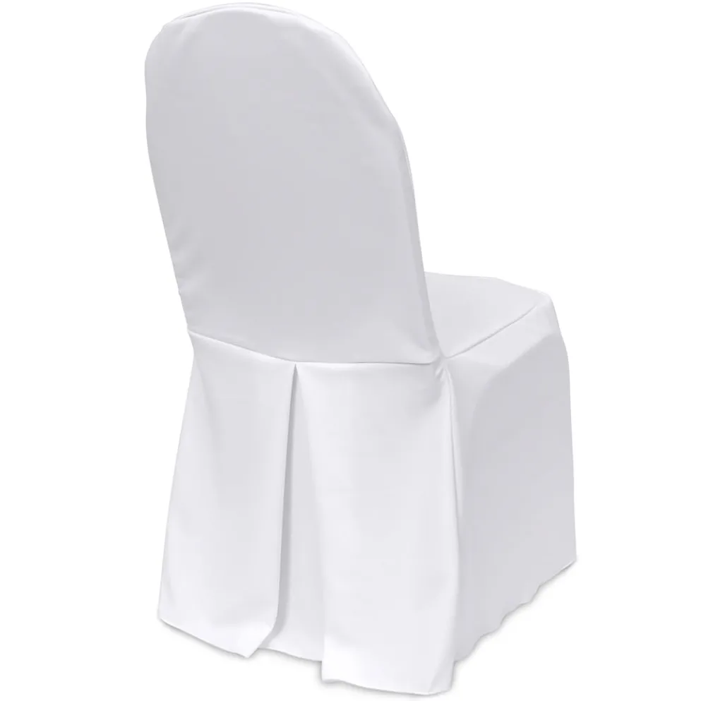 Scuba (Wrinkle-Free) Pleated Banquet Chair Cover in White