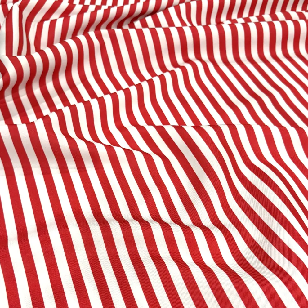 Seersucker (Poly Print) Table Linen in Red