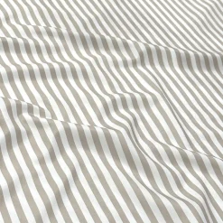 Seersucker (Poly Print) Table Linen in Taupe