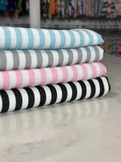 Seersucker (Poly Print) Table Linen in Silver
