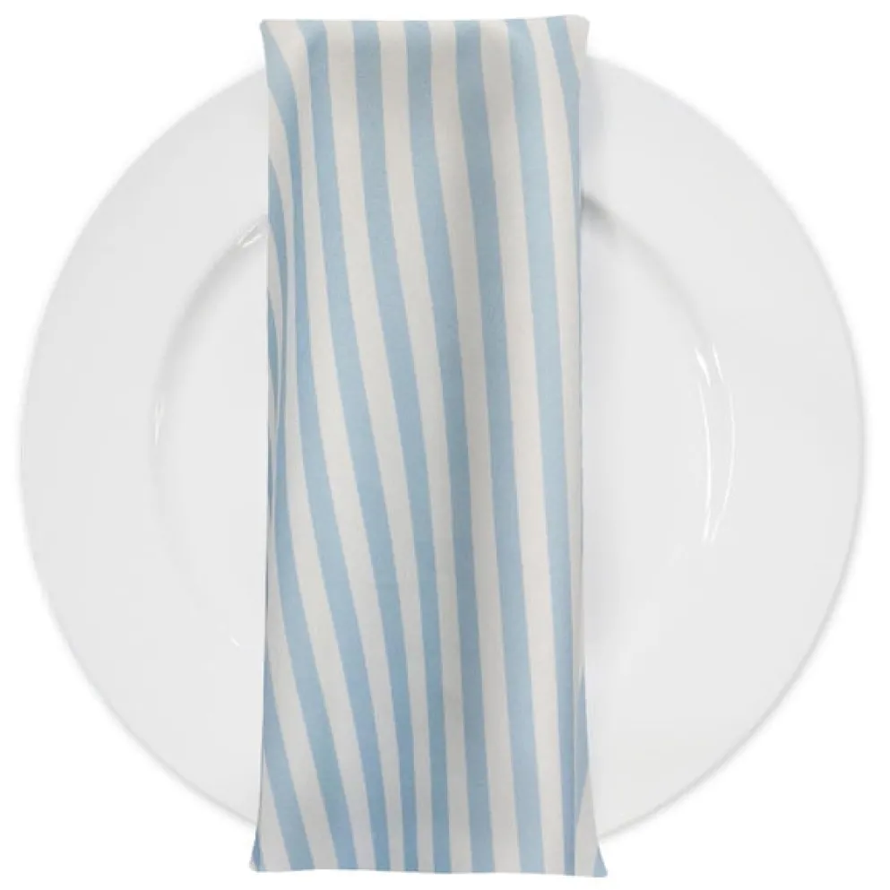 Seersucker (Poly Print) Table Napkin in Lt Blue