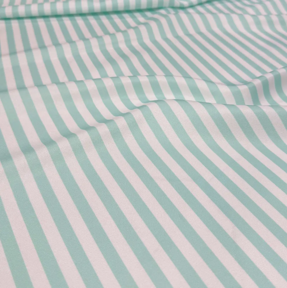 Seersucker (Poly Print) Table Napkin in Teal Green