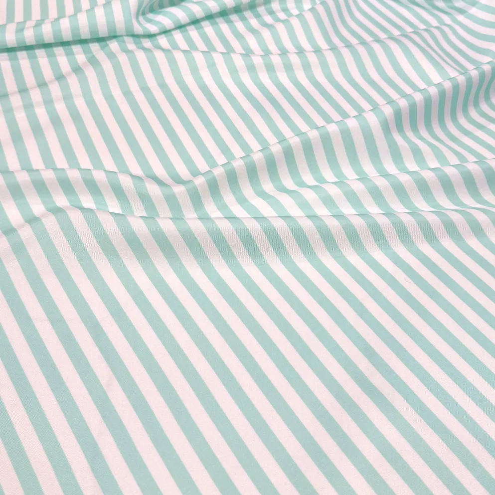 Seersucker (Poly Print) Table Napkin in Teal Green