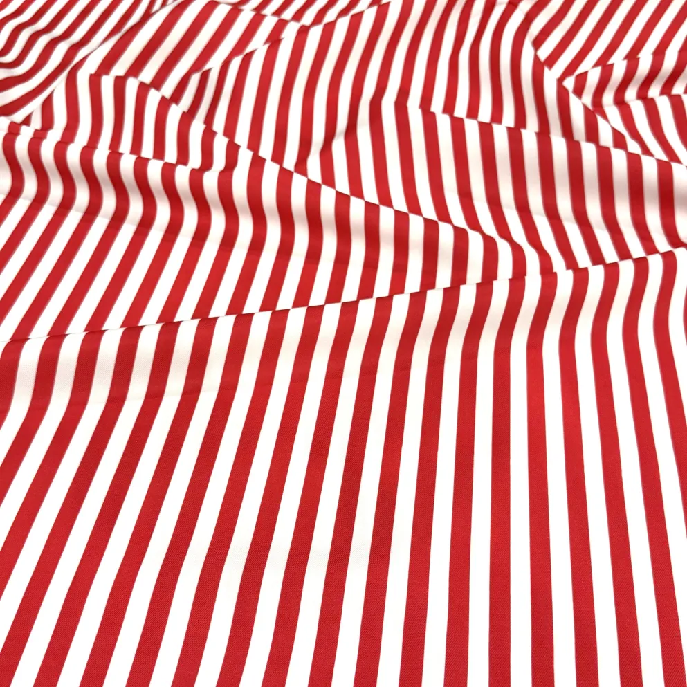 Seersucker (Poly Print) Table Napkin in Red