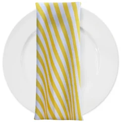 Seersucker (Poly Print) Table Napkin in Yellow
