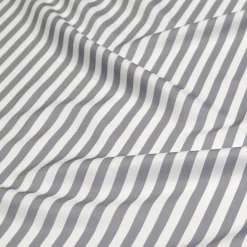 Seersucker (Poly Print) Table Runner in Silver