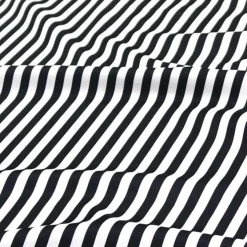 Seersucker (Poly Print) Table Runner in Black