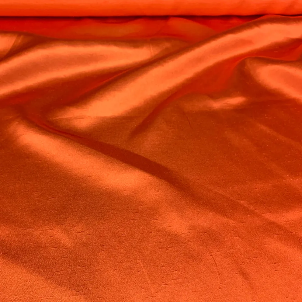 Shantung Satin (Reversible) Table Linen in Persimmon