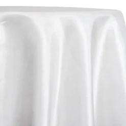 Shantung Satin (Reversible) Table Linen in White