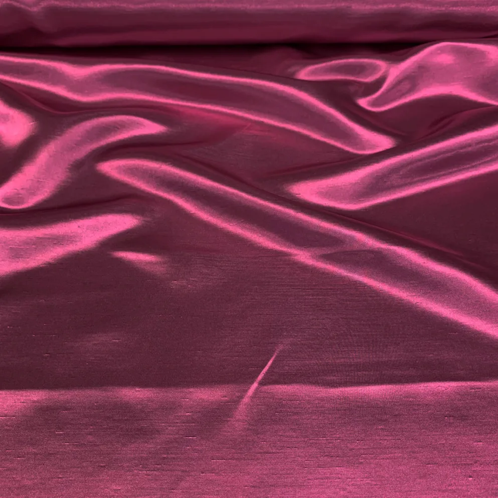 Shantung Satin (Reversible) Table Linen in Magenta