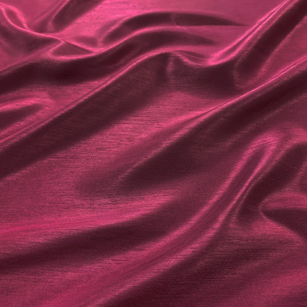 Shantung Satin (Reversible) Table Linen in Magenta