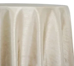 Shantung Satin (Reversible) Table Linen in Champagne