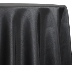 Shantung Satin (Reversible) Table Linen in Black