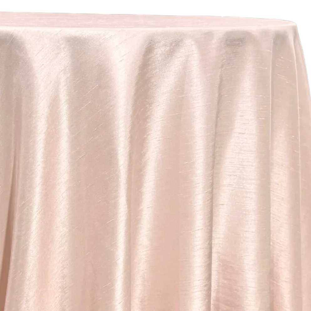 Shantung Satin (Reversible) Table Linen in Blush