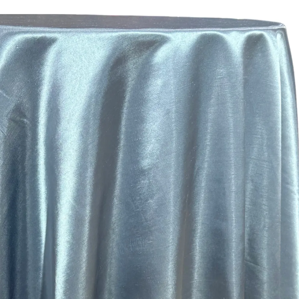 Shantung Satin (Reversible) Table Linen in Copen Perry