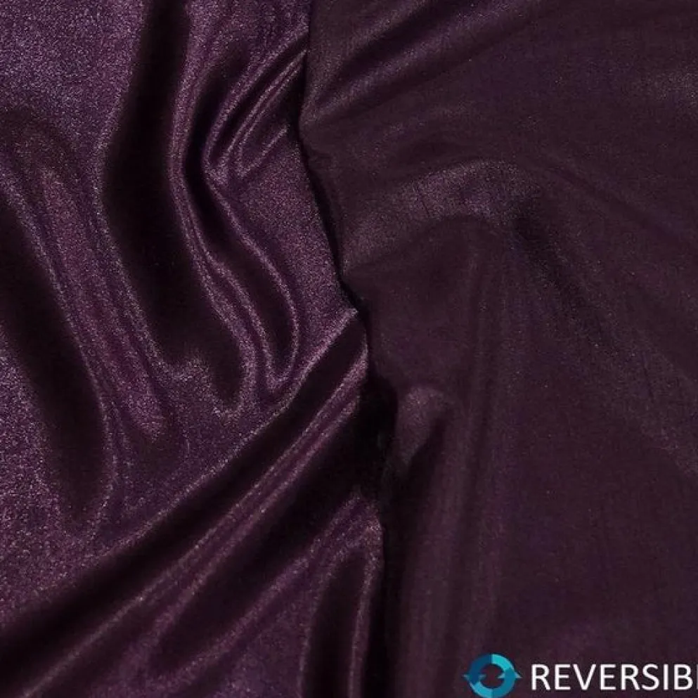 Shantung Satin (Reversible) Table Runner in Eggplant