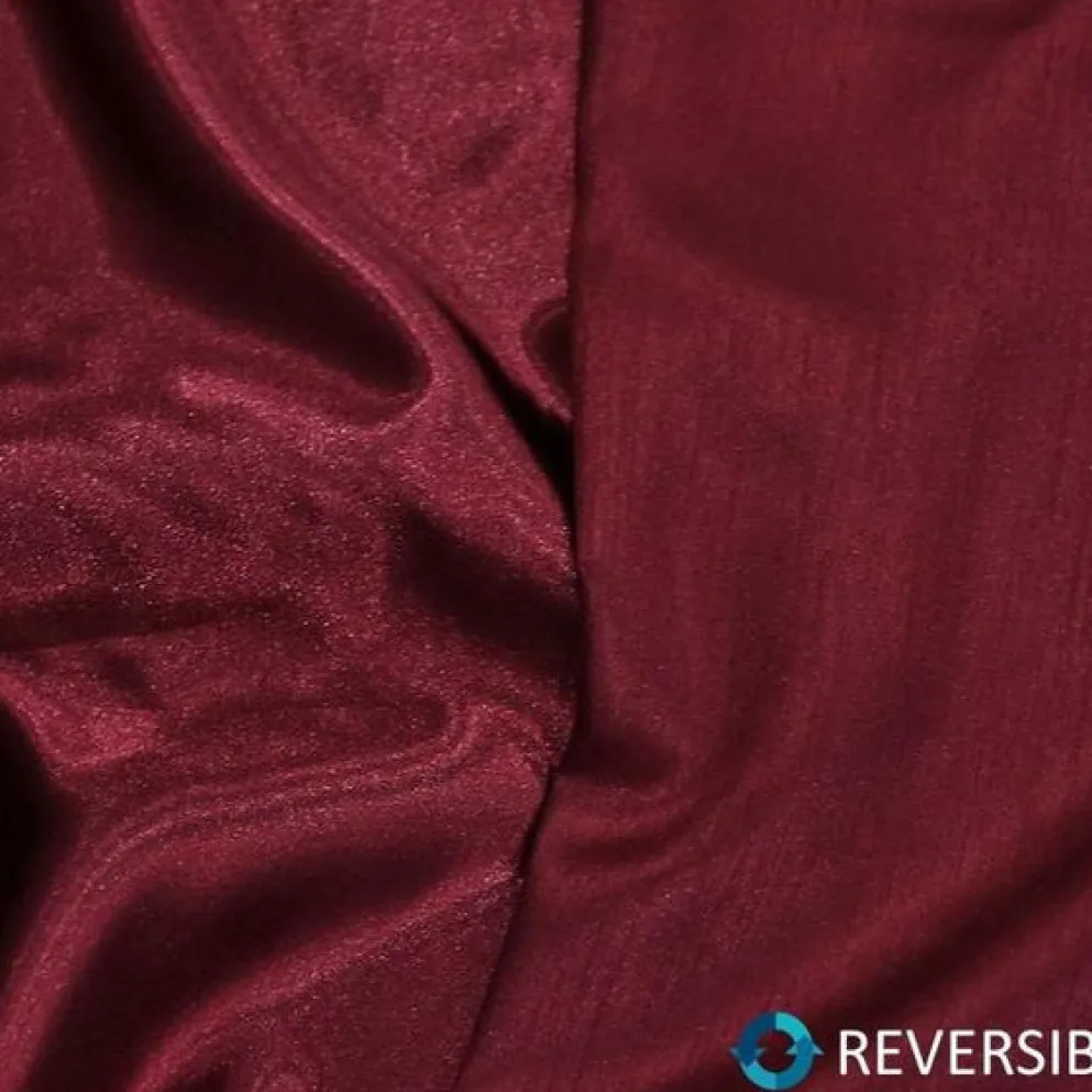 Shantung Satin (Reversible) Table Runner in Burgundy
