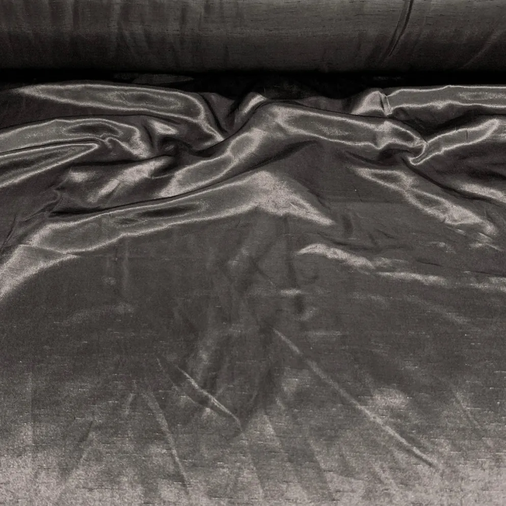 Shantung Satin (Reversible) Table Runner in Charcoal