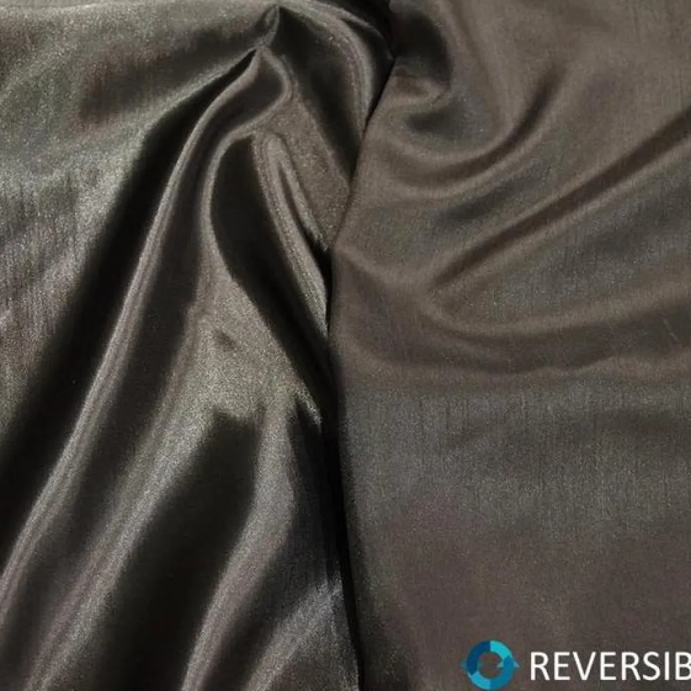 Shantung Satin (Reversible) Table Runner in Charcoal