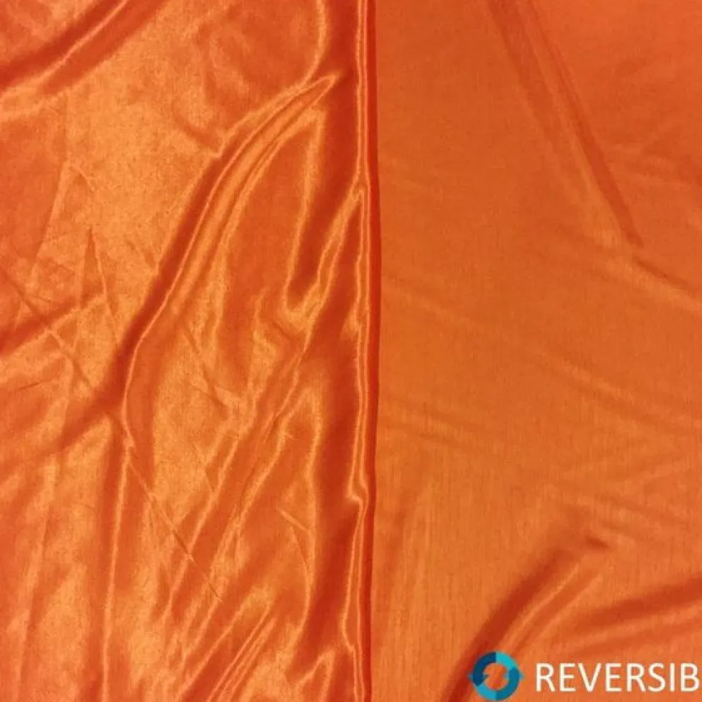 Shantung Satin (Reversible) Table Runner in Orange