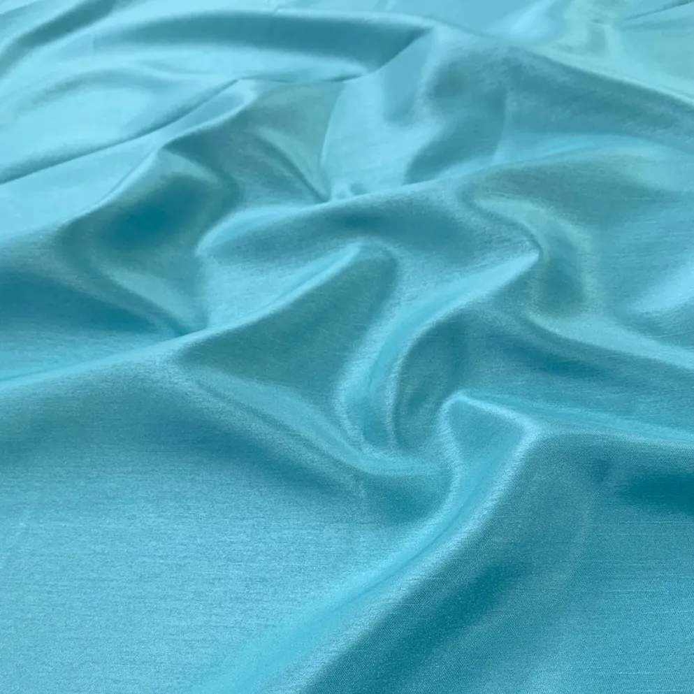 Shantung Satin (Reversible) Table Runner in Aqua