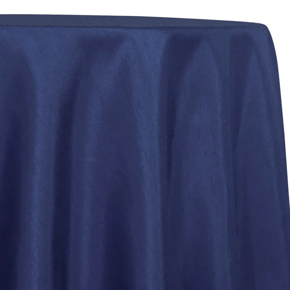 Shantung Satin (Reversible) Table Linen in DK Navy