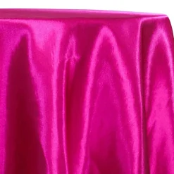 Shantung Satin (Reversible) Table Linen in Fuchsia