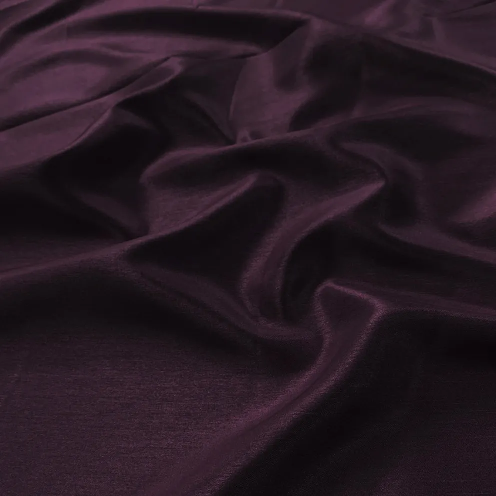 Shantung Satin (Reversible) Table Napkin in Eggplant