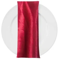Shantung Satin (Reversible) Table Napkin in Burgundy