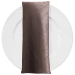 Shantung Satin (Reversible) Table Napkin in Brown