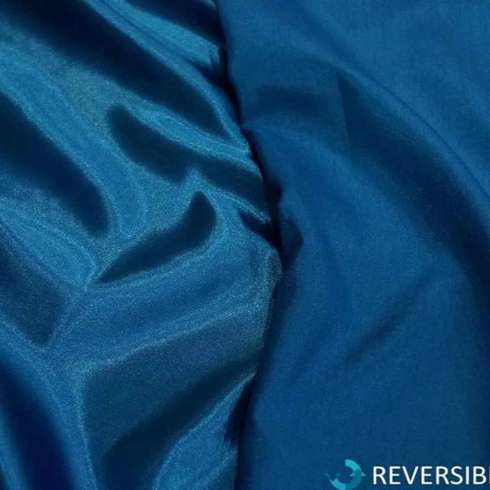 Shantung Satin (Reversible) Table Runner in Ocean Blue