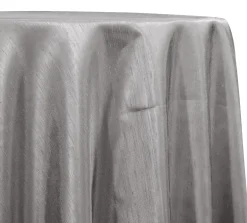 Shantung Satin (Reversible) Table Linen in Silver