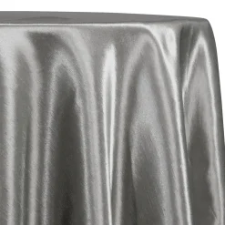 Shantung Satin (Reversible) Table Linen in Silver