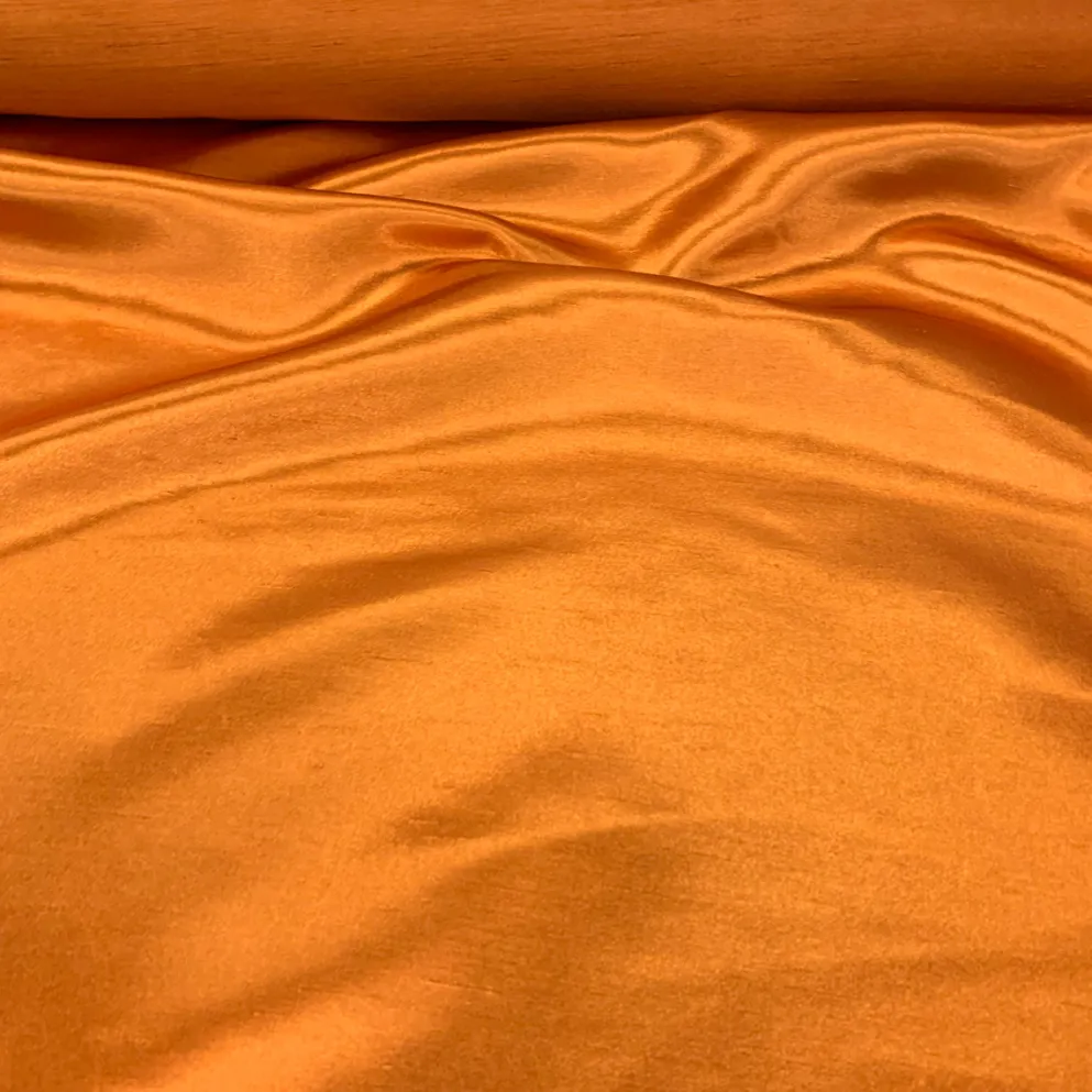Shantung Satin (Reversible) Table Napkin in Orange