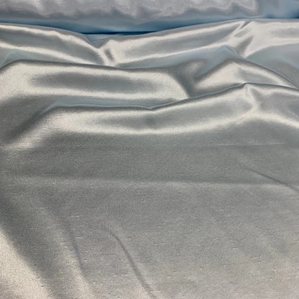 Shantung Satin (Reversible) Table Linen in Baby Blue