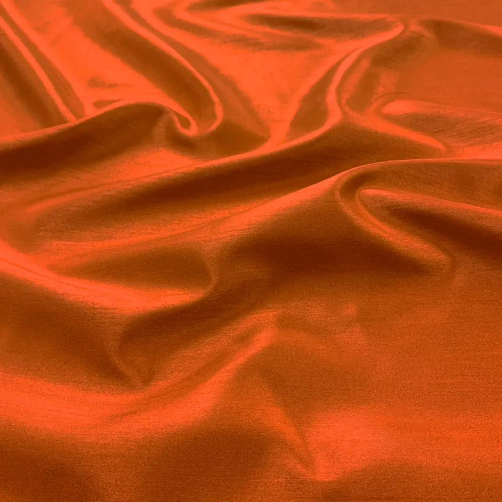 Shantung Satin (Reversible) Table Linen in Rust