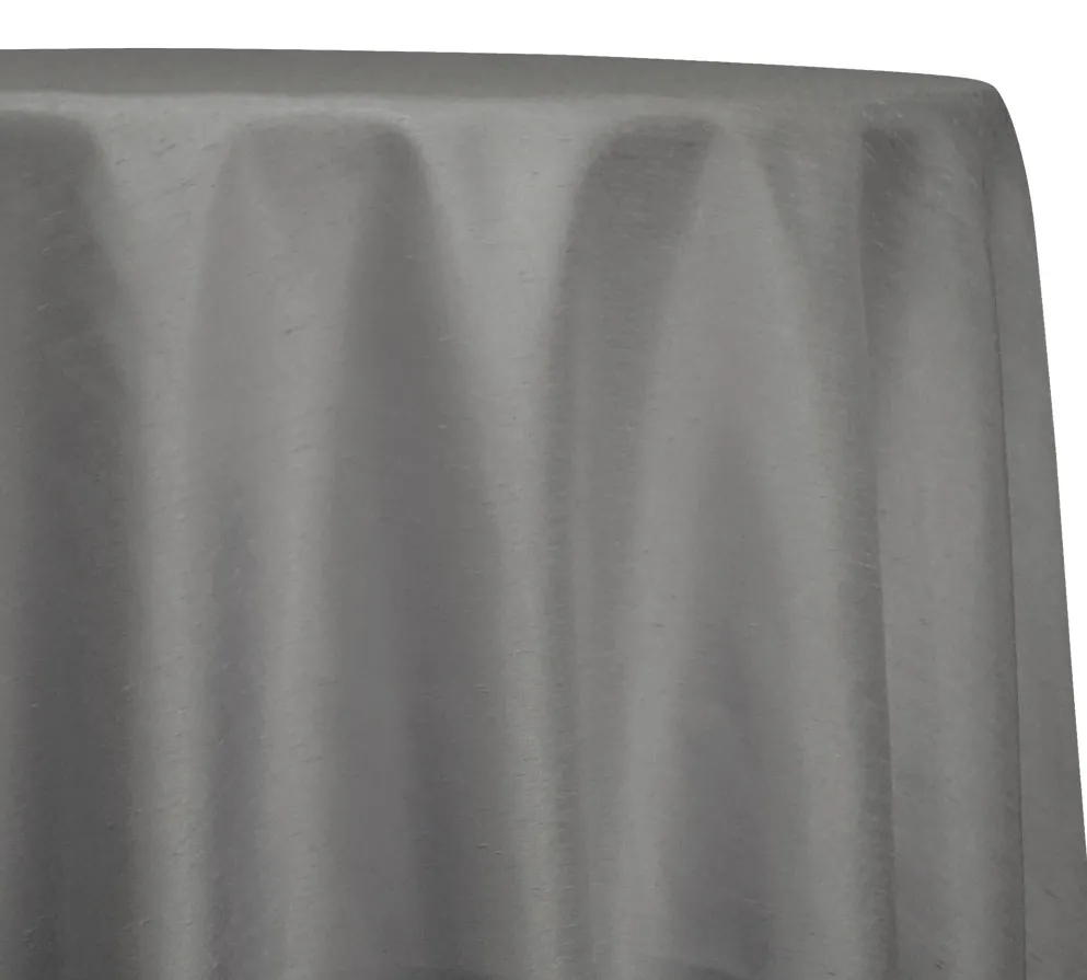 Shantung Satin (Reversible) Table Linen in Charcoal