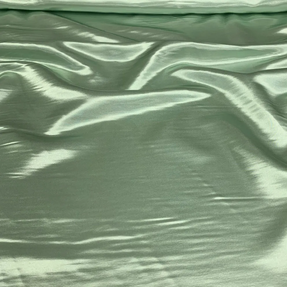 Shantung Satin (Reversible) Table Linen in Mint