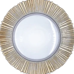 Solar - Glass Charger Plate in Gold (Item # 0309-B)